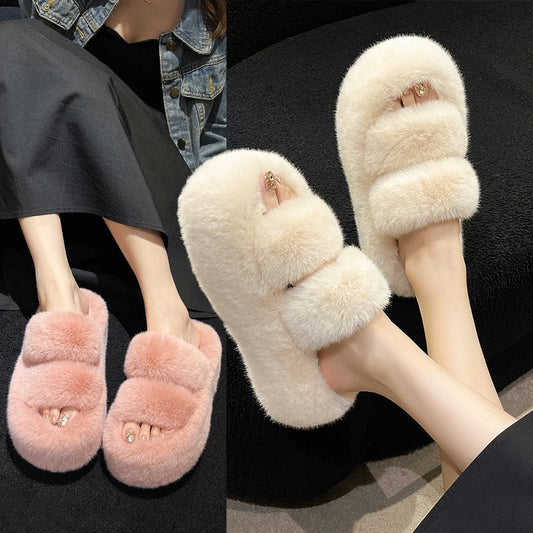 Dame Fluffy Hjemmesko med ci-venligt Design Stilla