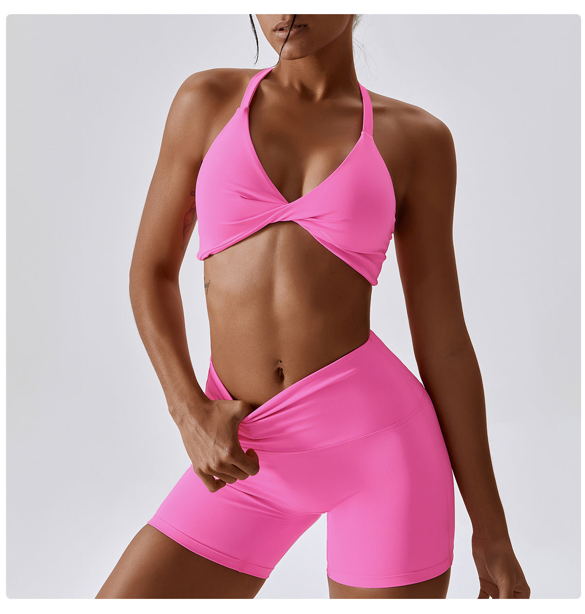 Stilla | Farve Nude Feel Yoga Shorts Høj Talje Tætte Sports Leggings Til Hofte Løftende Løb Workout