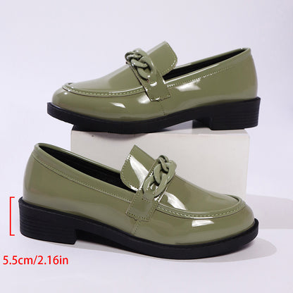 Dame Mode Læder Sneakers med Kædedetalje Stilla