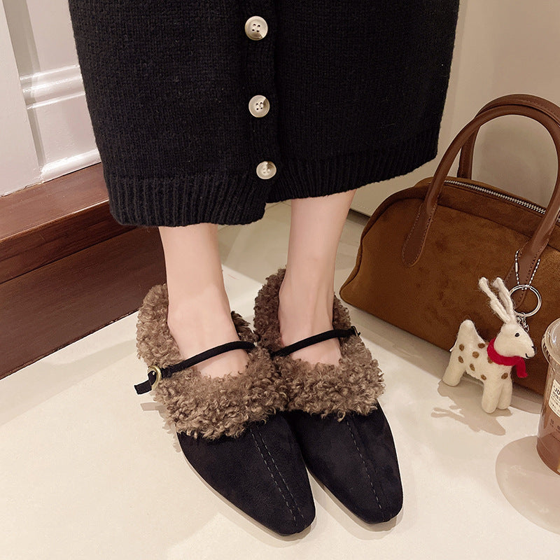 Femme Komfortable Faux Fur Hjemmesko Stilla