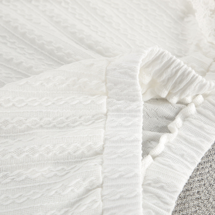 Dame afslappet morgenjakke-sæt med elegant knapliste og fint struktureret design Stilla