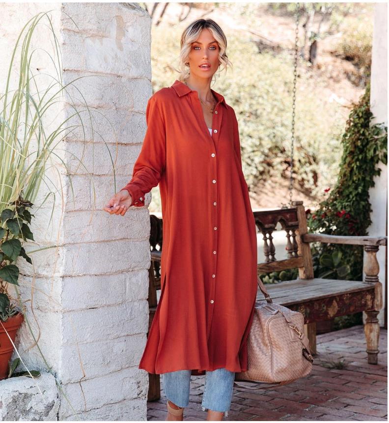 Dame afslappet og elegant skjorte med bælte Stilla