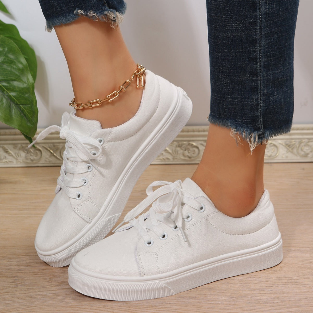 Dame afslappede sneakers med fleksibel sål og åndbart overmateriale Stilla