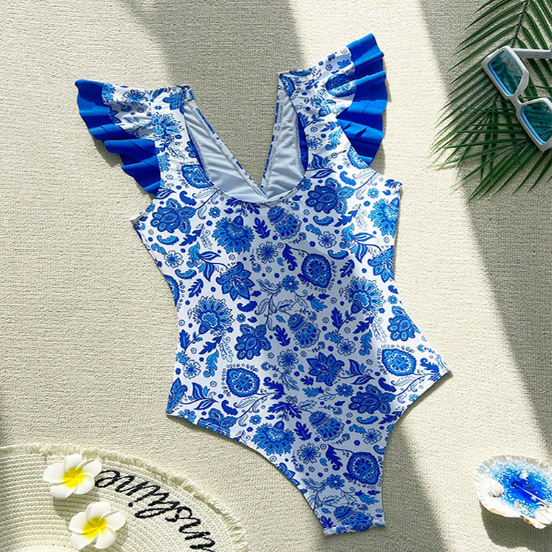 Dame Cut-Out Rynkede Badedragt Stilla