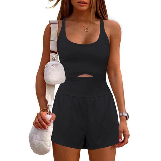 Stilla | Ryggen-jumpsuit Motetrend Dobbelt Stroppe Tæt Jumpsuit