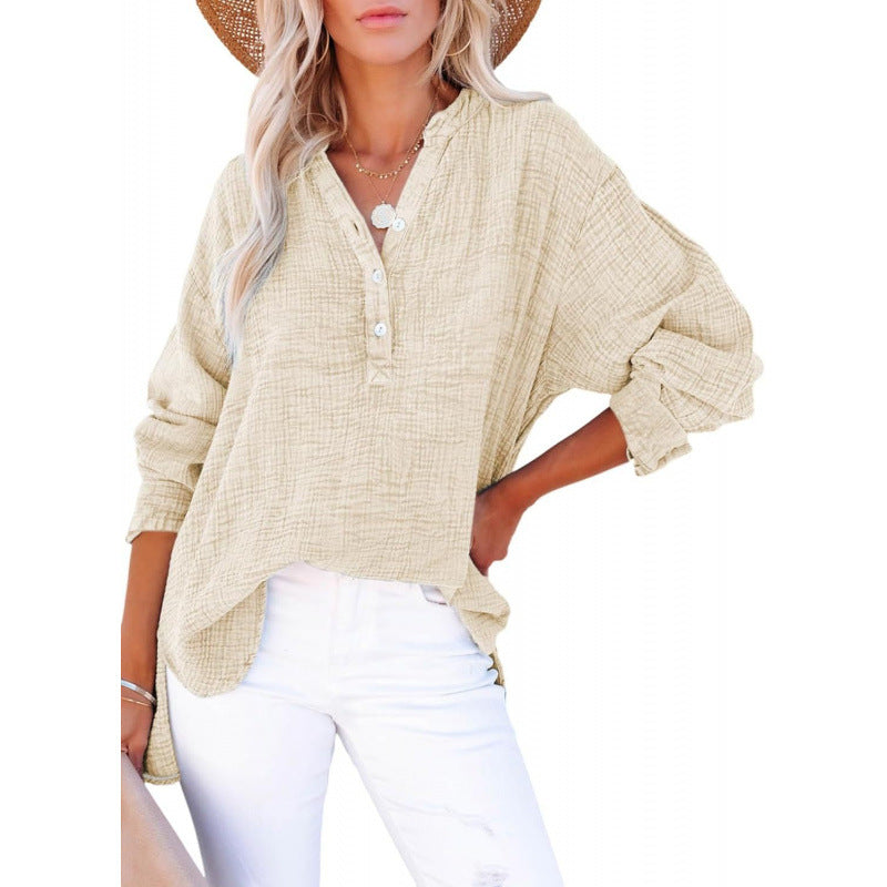 Dame afslappet skjorte med knaplukning Stilla