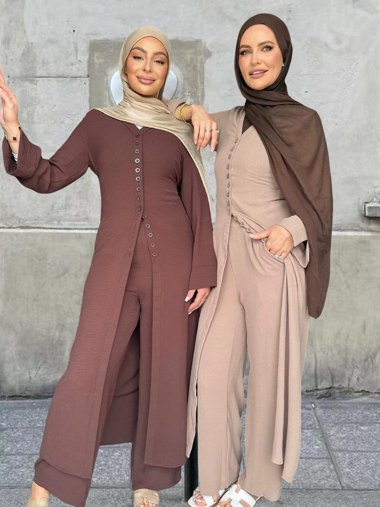 Dame jumpsuit med elegant knapdesign og flydende snit Stilla
