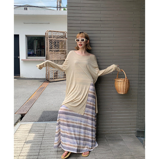 Dame afslappet longsleeve shirt med løs pasform Stilla