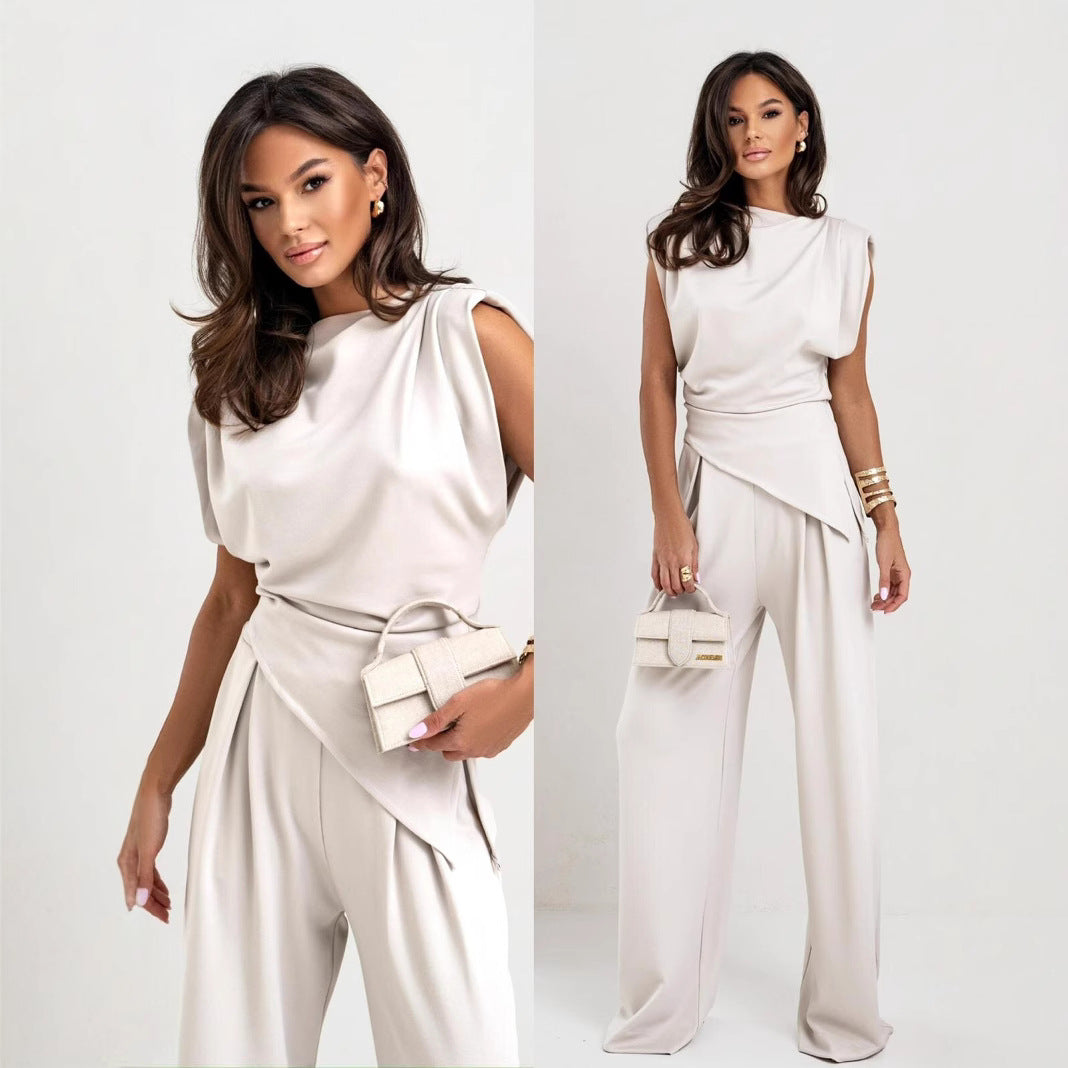 Dame Elegant Asymmetrisk Jumpsuit Stilla