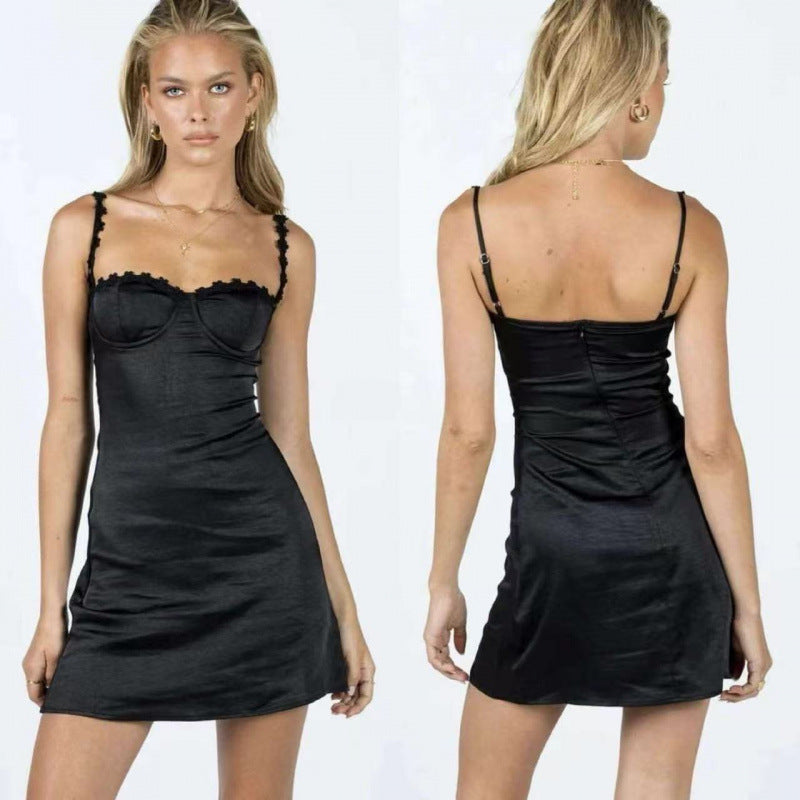 Dame Elegant bølget Minikjole Stilla