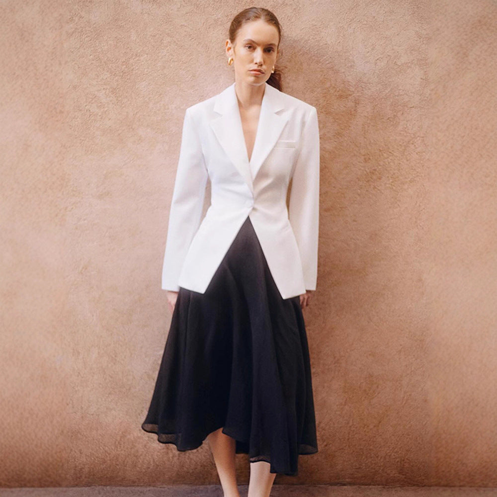 Dame Elegant Blazer med figursyet snit Stilla