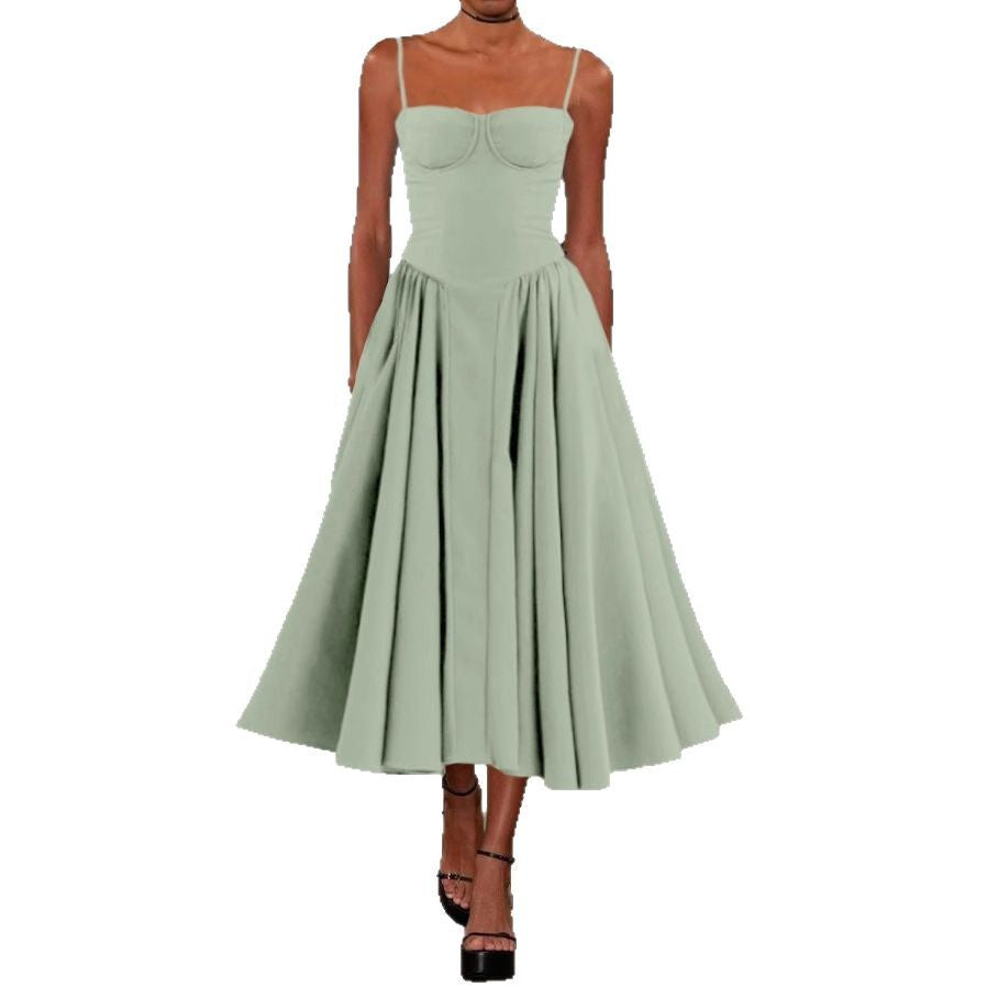 Dame Elegant A-linje Midi Kjole Stilla