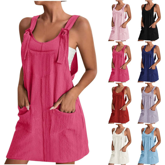 Dame Casual Jumpsuit med praktiske lommer og justerbare stropper Stilla