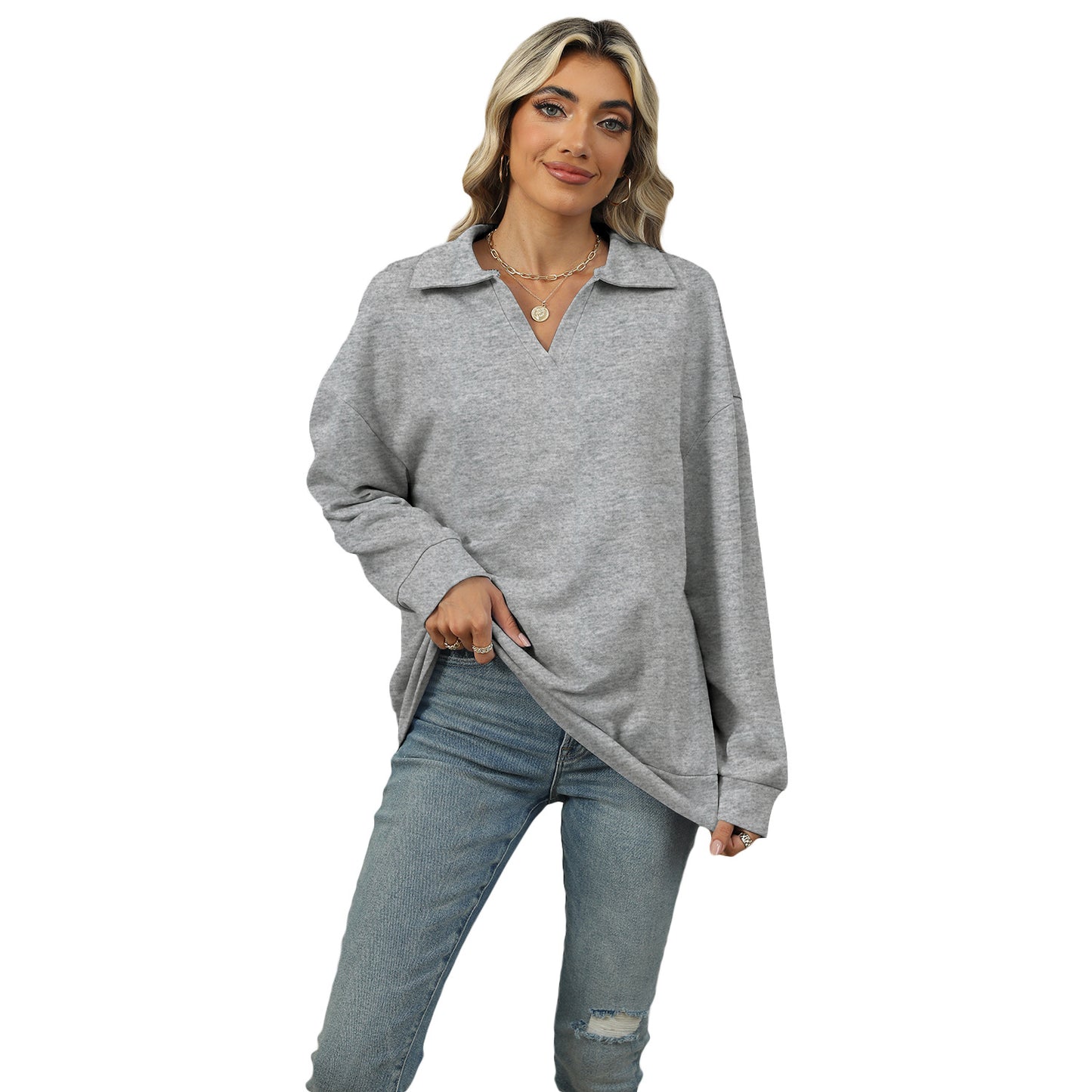 Dame afslappet oversized pullover Stilla