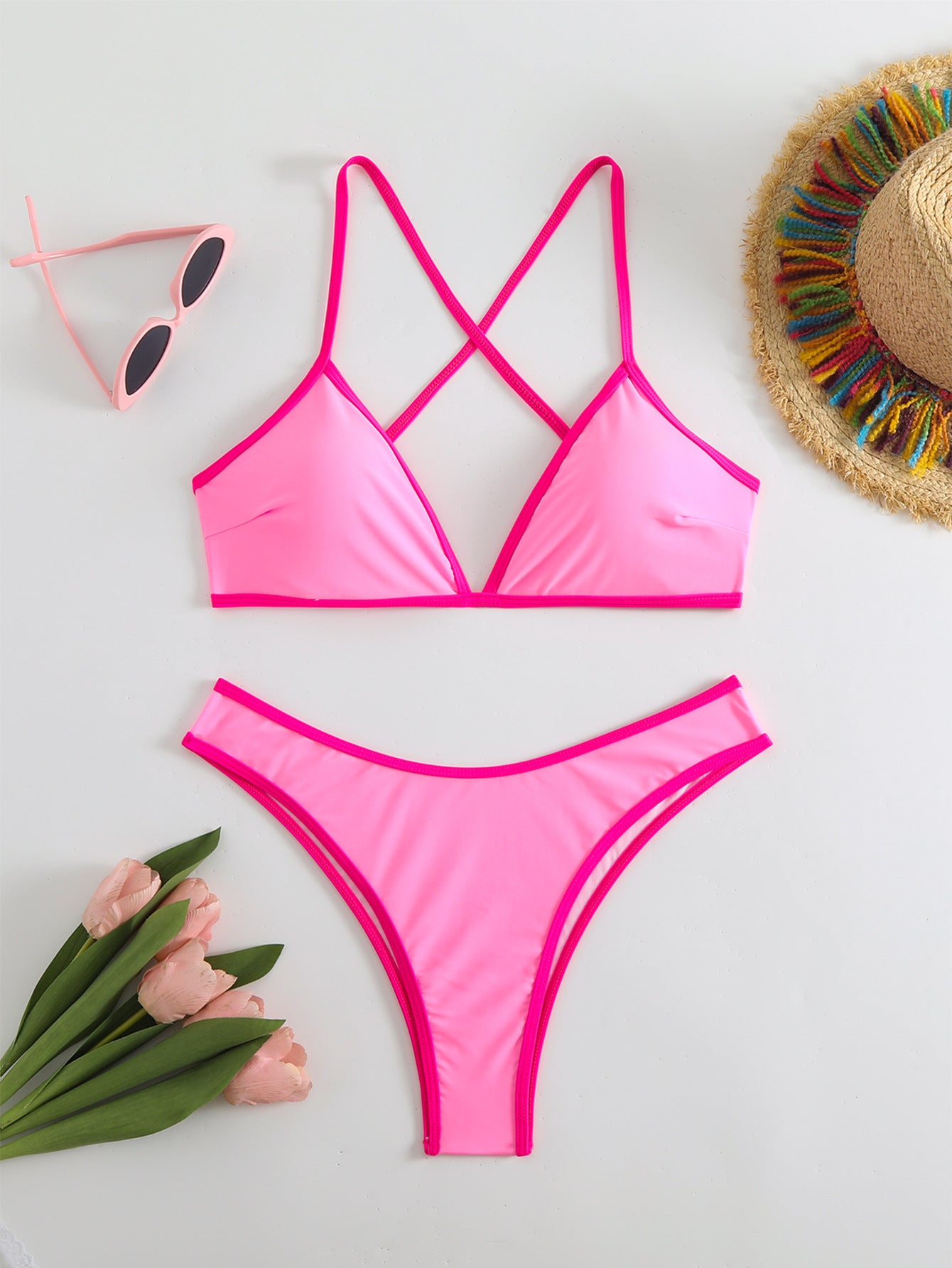 Dame Cross-Back Bikini-Sæt Stilla