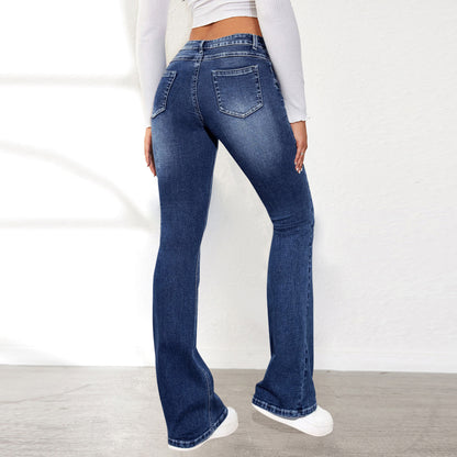 Dame Bootcut Jeans med høj talje og afslappet pasform Stilla