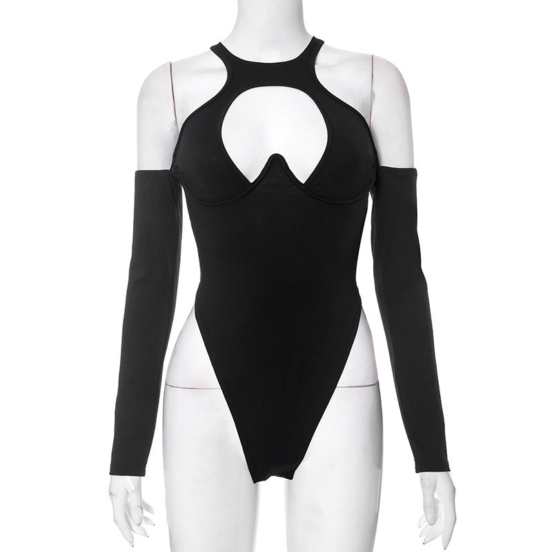 Dame Cut-Out Badedragt med lange ærmer Stilla