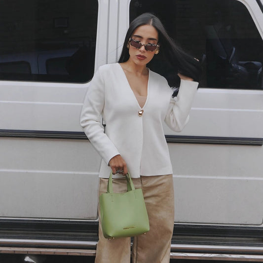 Dame elegant cardigan i højkvalitets viskose Stilla