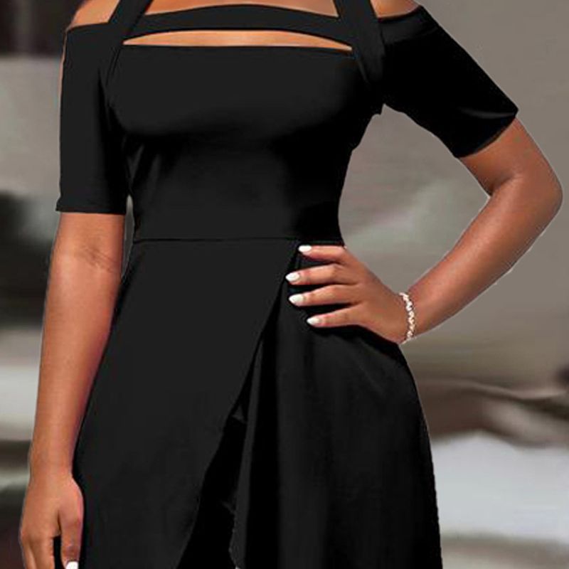 Dame elegant jumpsuit med åbne skuldre og moderne cut-out detaljer Stilla