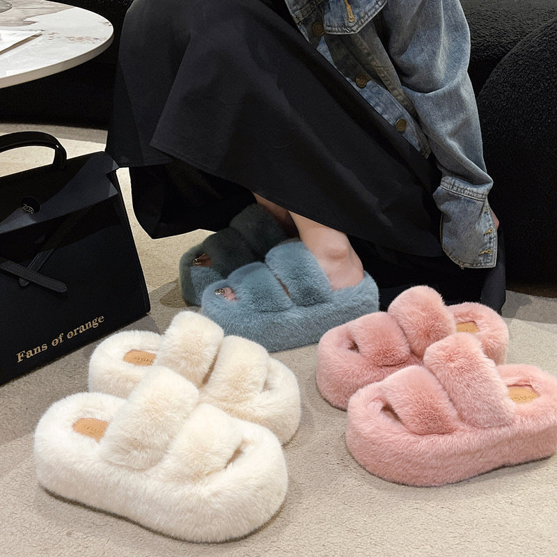 Dame Fluffy Hjemmesko med ci-venligt Design Stilla