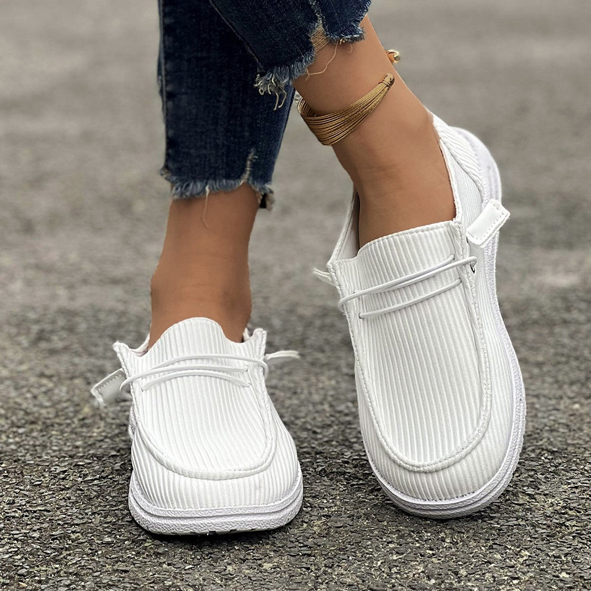 Dame afslappede Slip-On sko med elastisk komfort Stilla