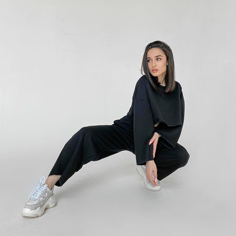 Dame elegant cropped top og løstsiddende bukser Stilla