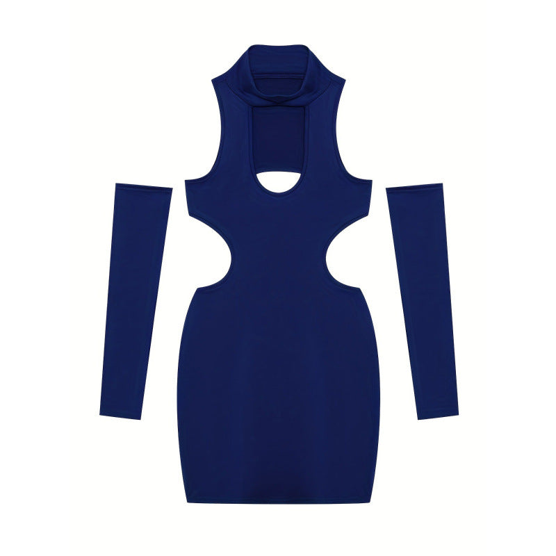 Dame Cut-Out Bodycon Kjole med lange ærmer Stilla