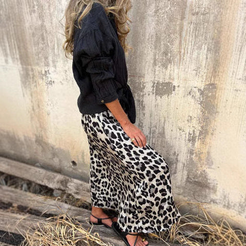 Dame Elegant Knoten-Front Maxi Nederdel Sæt Stilla