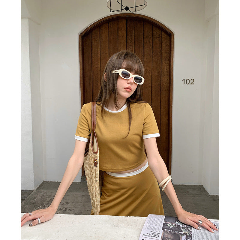 Dame cropped T-Shirt Stilla