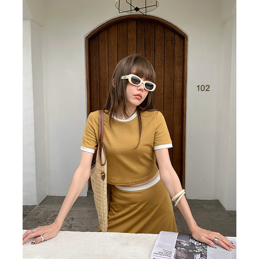 Dame cropped T-Shirt Stilla