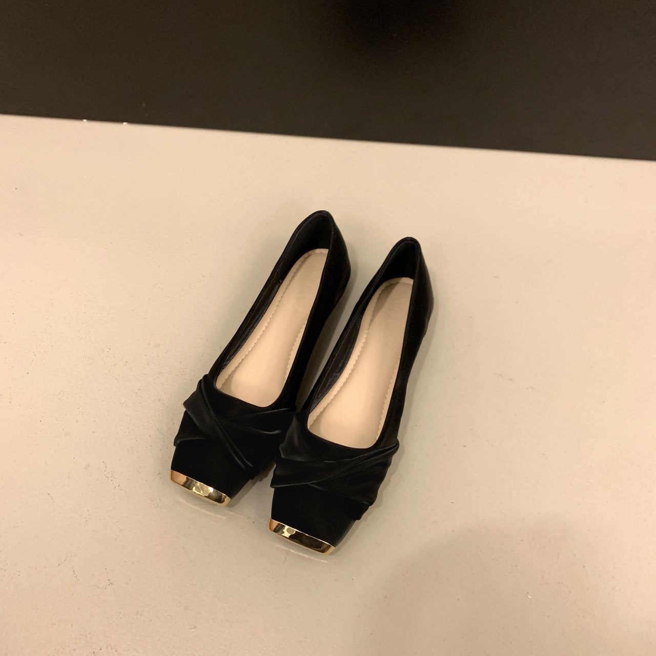 Dame Elegant Blokhæls Ballerinas med dekorativ knude Stilla