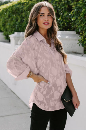 Dame afslappet skjorte med floral mønster Stilla