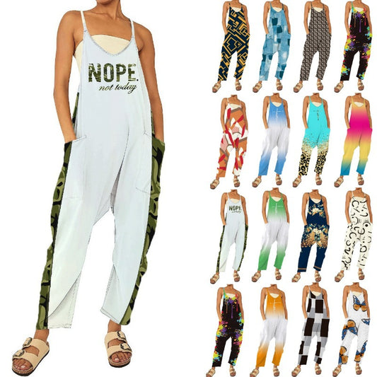 Dame jumpsuit med unikt grafikdesign Stilla