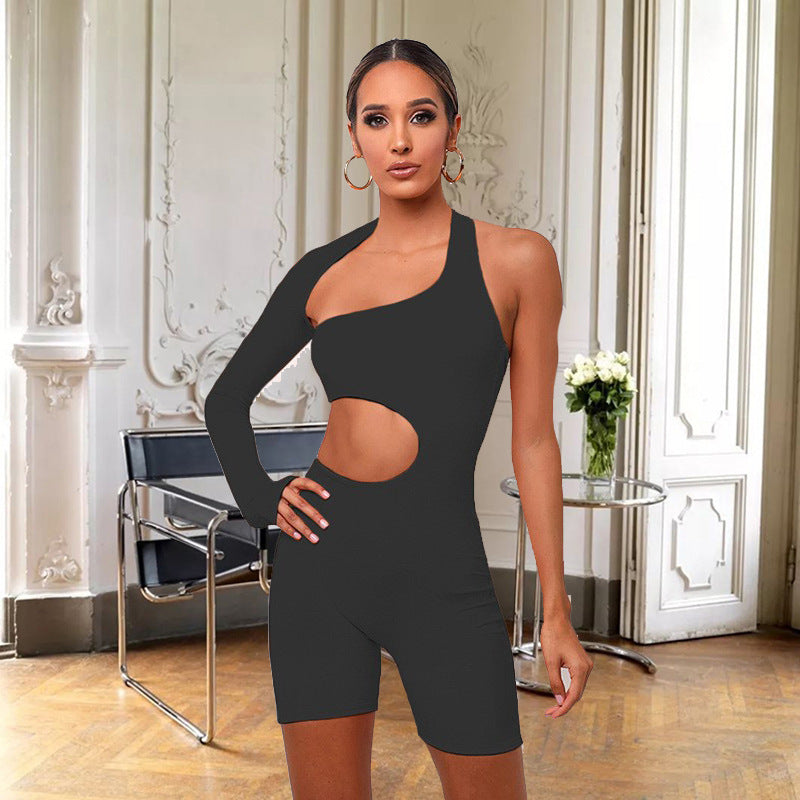 Dame Enkelt skåret jumpsuit med cut-outs Stilla
