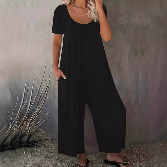 Dame Casual Jumpsuit med løs pasform og praktiske lommer Stilla