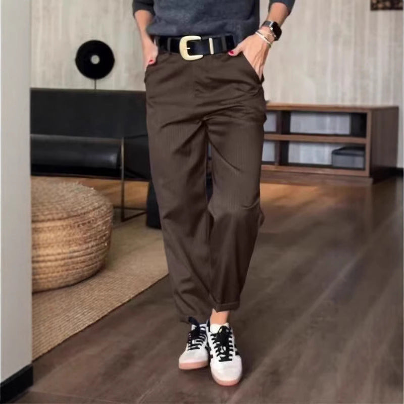 Dame elegant gulerodsbukser med afslappet snit Stilla