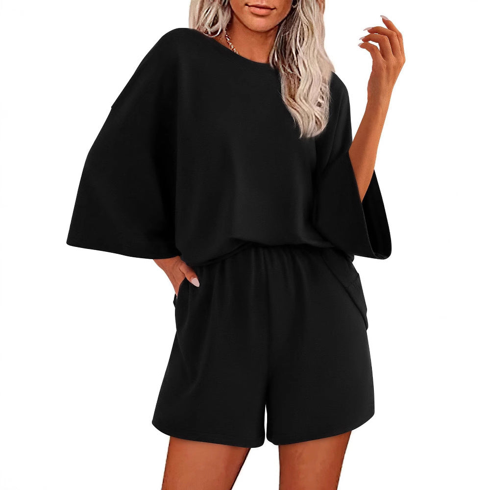 Dame afslappet heldragt sæt med vid snit og elastisk talje Stilla