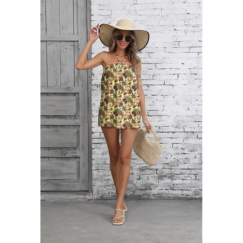 Dame afslappet sommerkjole med vidunderligt paisley mønster Stilla