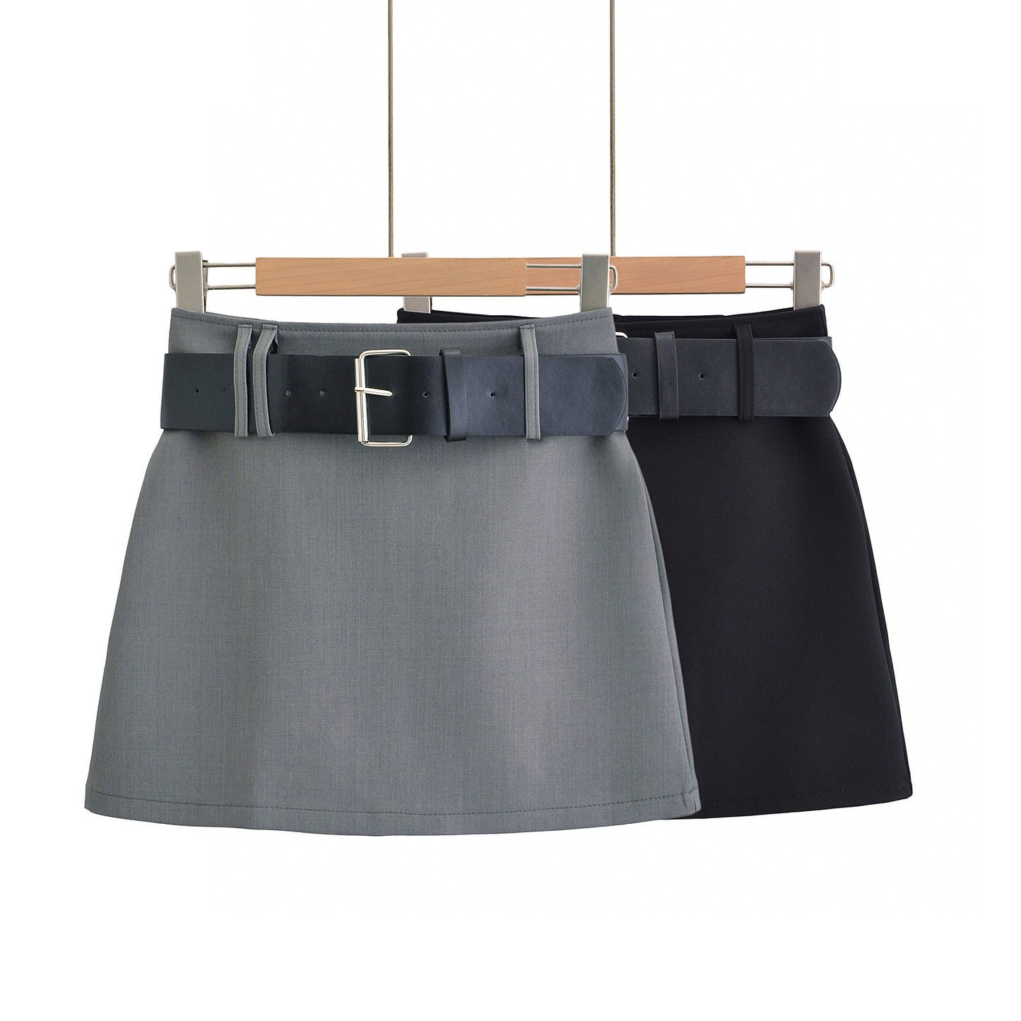 Dame A-linje nederdel med aftageligt bælte og svingende søm Stilla