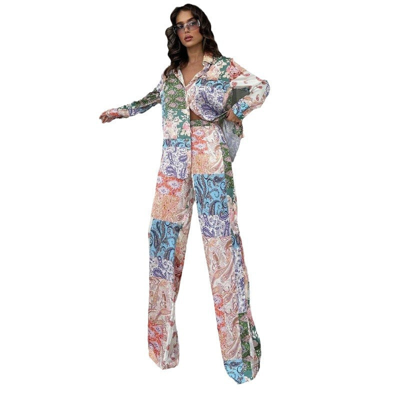 Dame Elegant og farverige jumpsuit-sæt med fint mønster Stilla