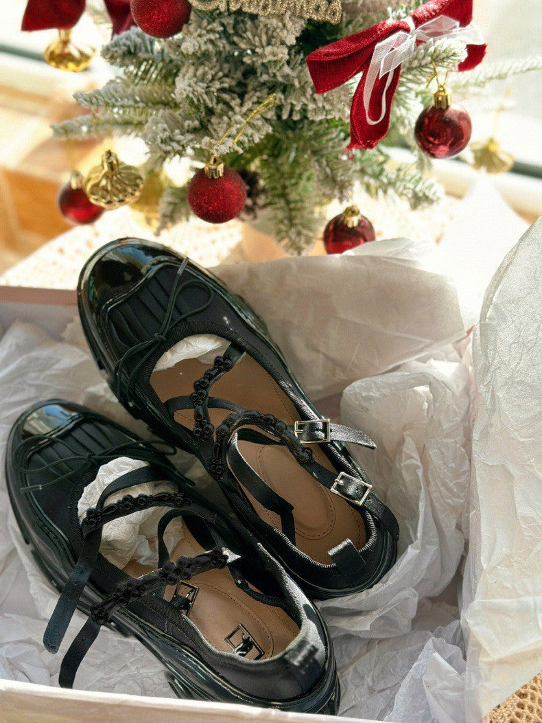 Dame Elegant Justerbare Stropper Ballerinas Stilla