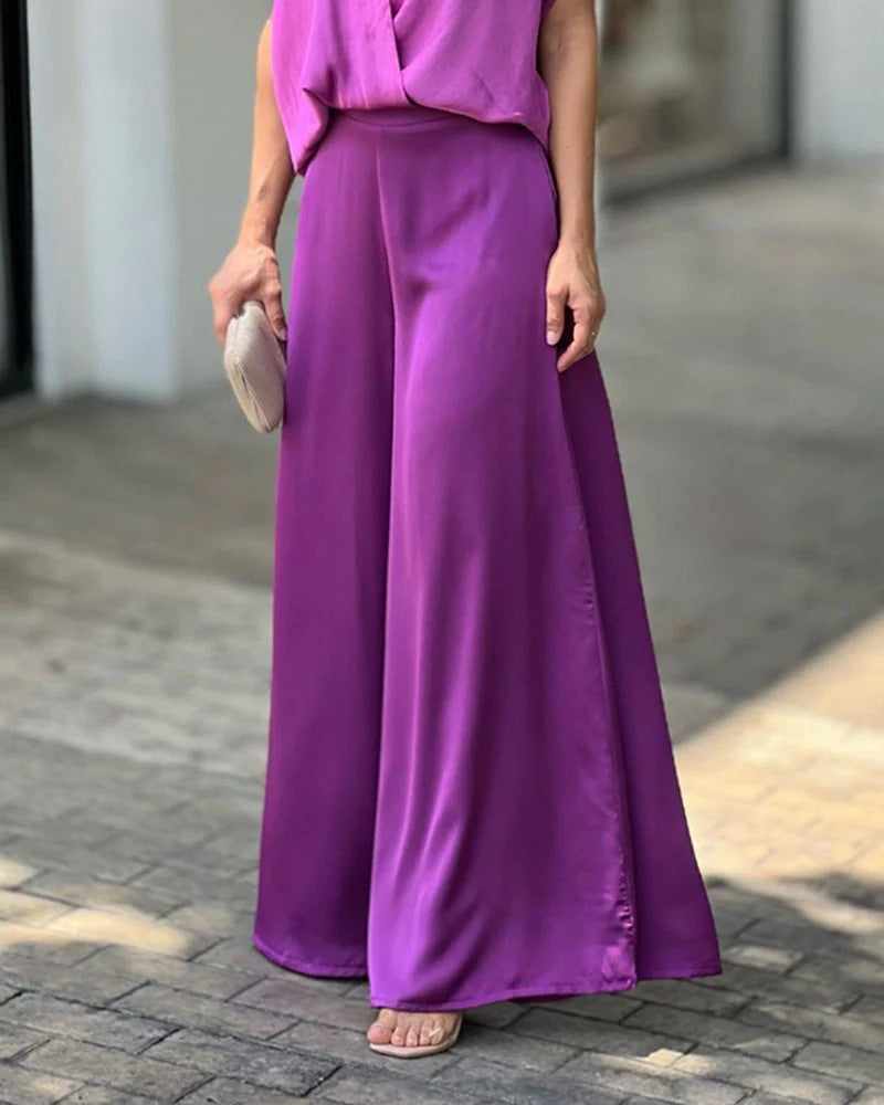 Dame elegant satin-jumpsuit Stilla