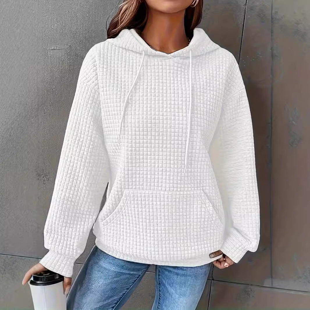 Dame afslappet hættetrøje med struktureret design Stilla