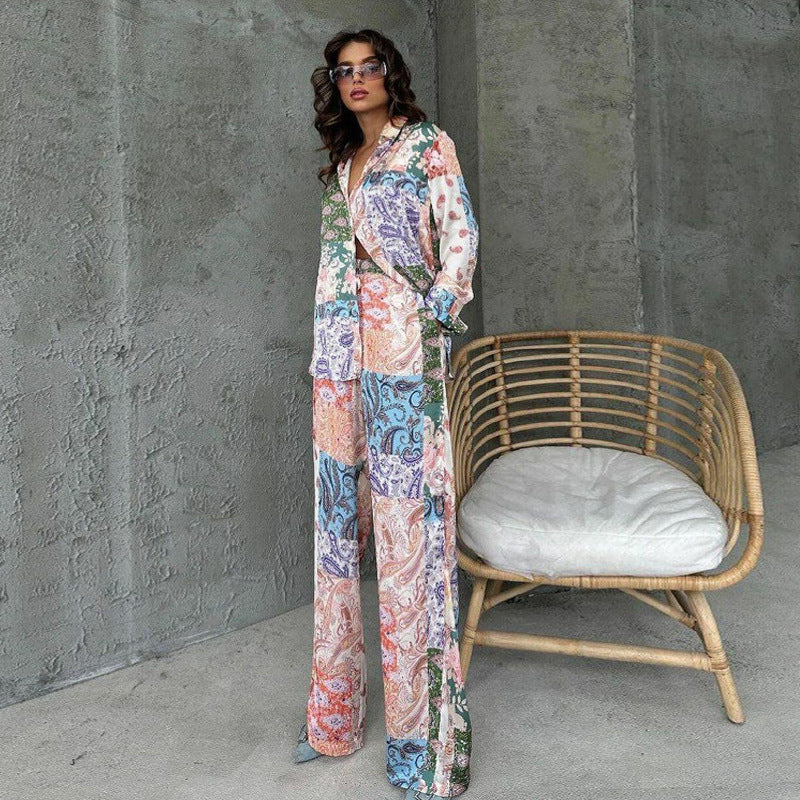 Dame Elegant og farverige jumpsuit-sæt med fint mønster Stilla
