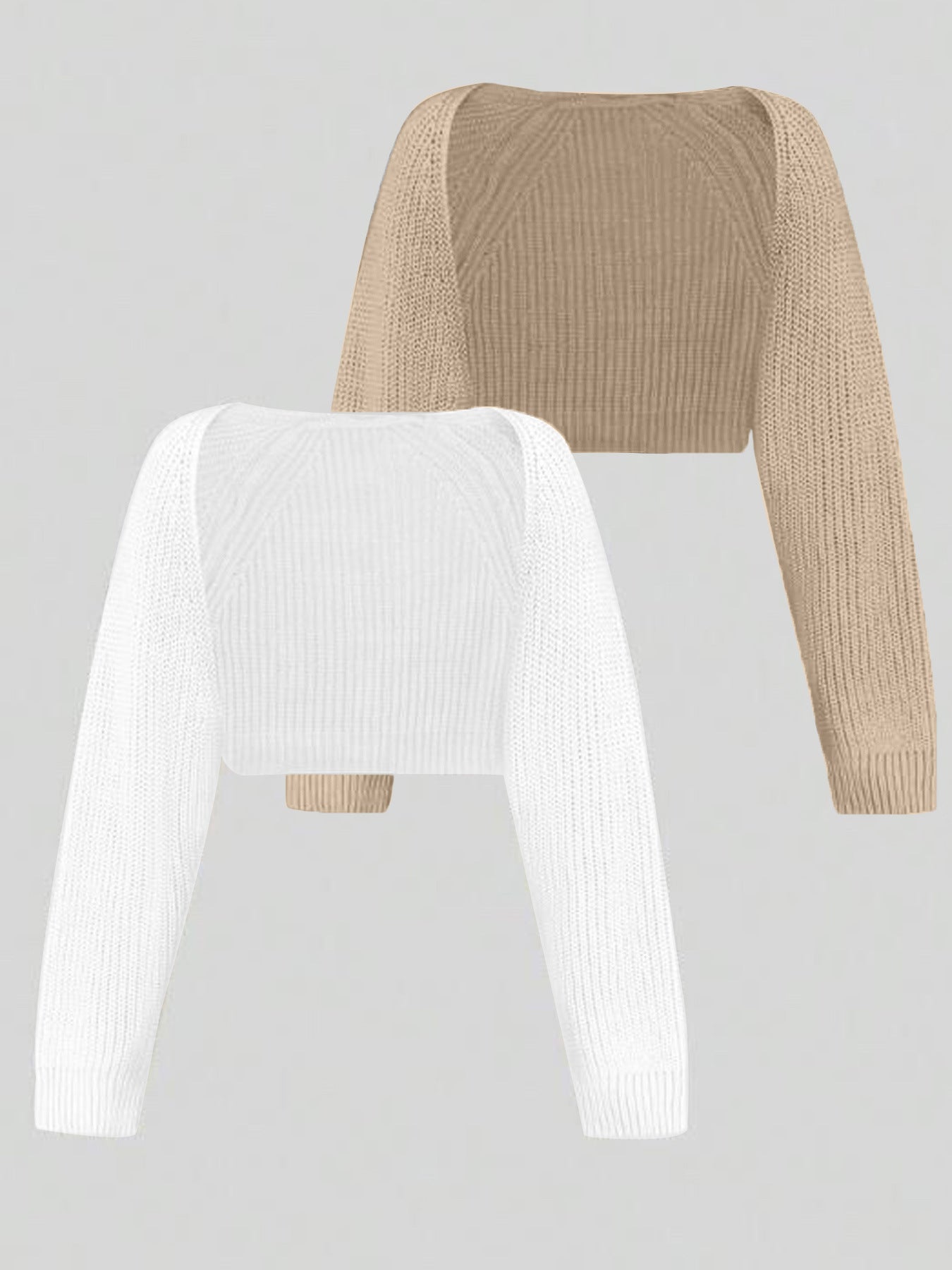 Dame cropped strikoverdel med dropped shoulders og fint ribmønster Stilla