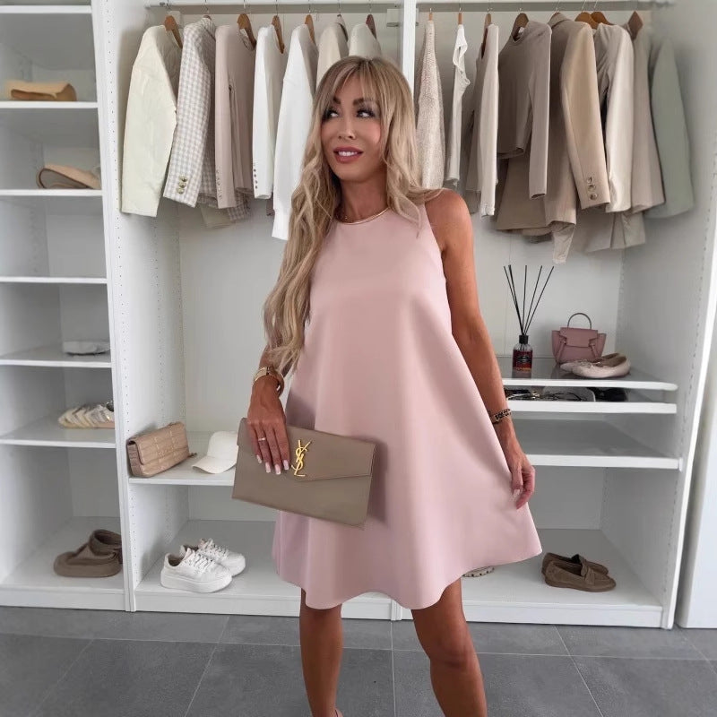 Dame A-linie kjole lavet af flydende materiale Stilla