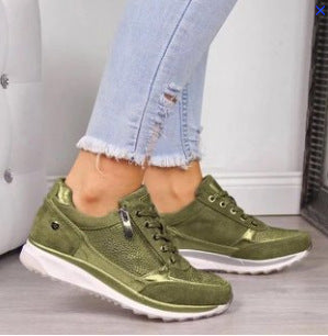 Dame Sporty Sneakers med fashionable lynlås og åndbart overmateriale Stilla