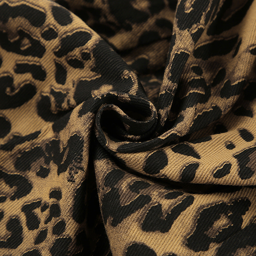 Dame afslappede Palazzo-bukser i trendy leoparddesign Stilla