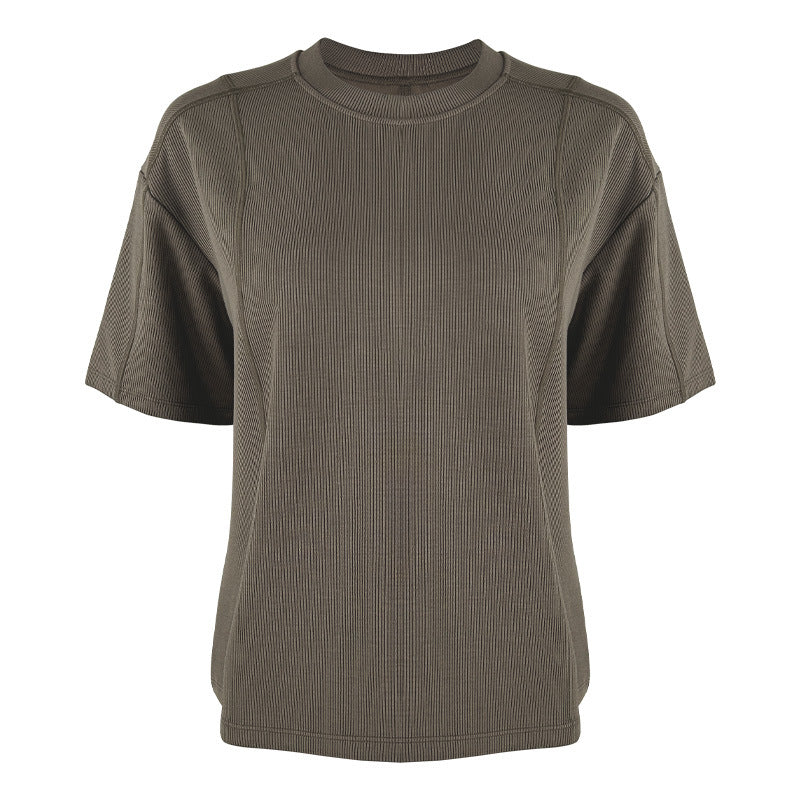 Dame afslappet oversized sports t-shirt i åndbart strukturstof Stilla