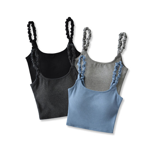 Dame Cropped Top med elastiske stropper Stilla